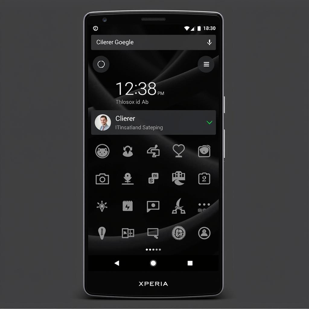 Black Silver Theme Xperia Homescreen