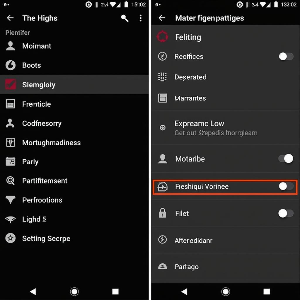 Black Silver Theme Xperia Settings Menu