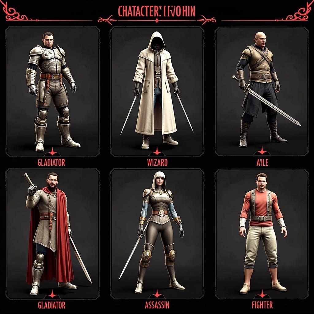 Blade 2 Character Selection Screen