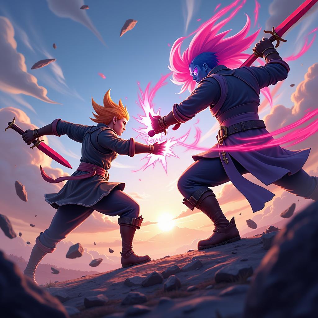 Blade Crafter Mod APK Battle Sequence