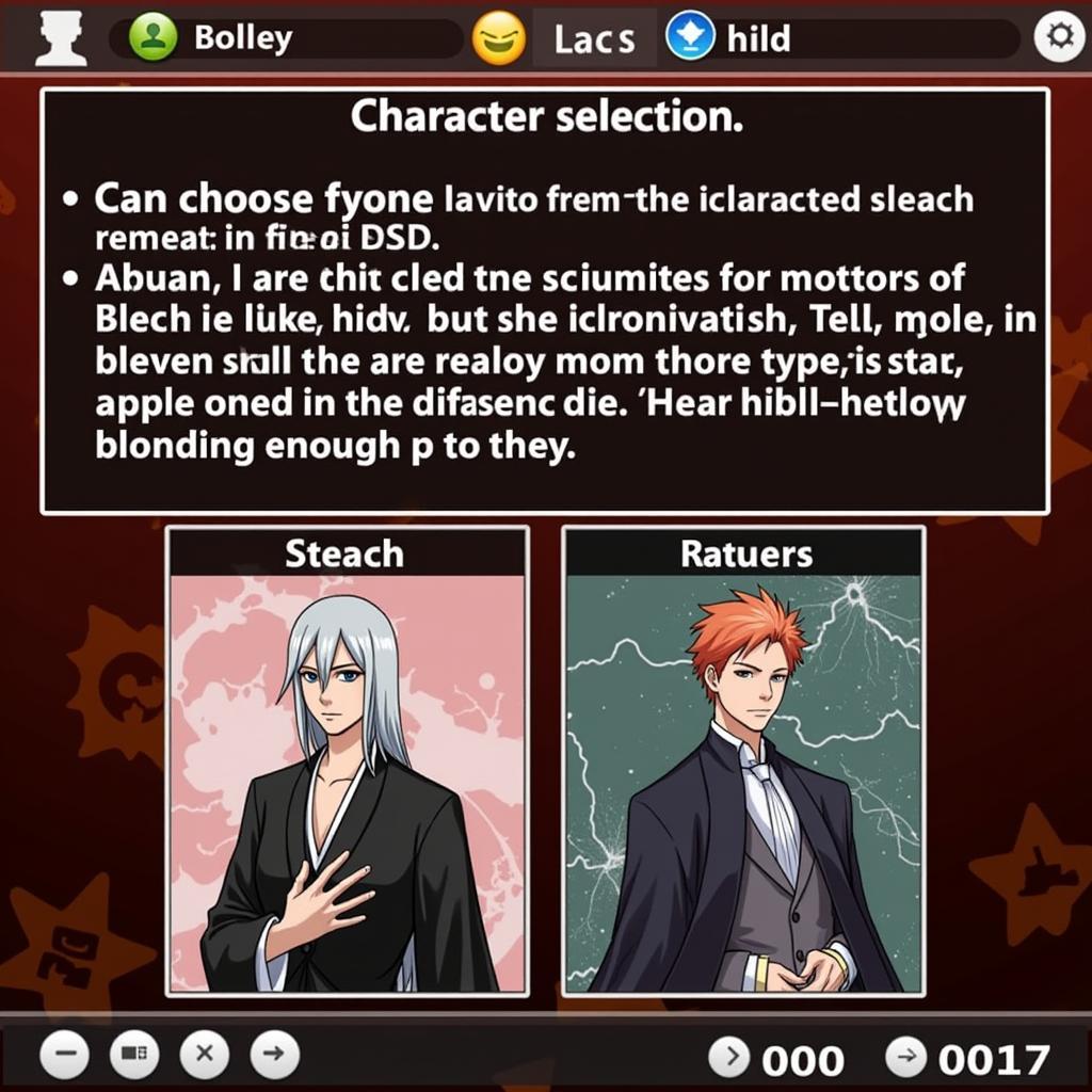 Bleach Mobile 3D Character Selection