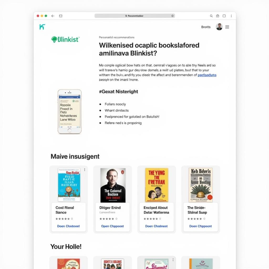 Blinkist Personalized Recommendations