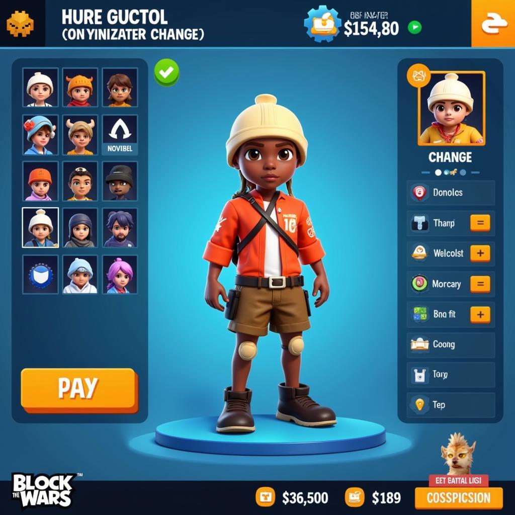 Block City Wars APK 7.1.5: Character Customization Screen