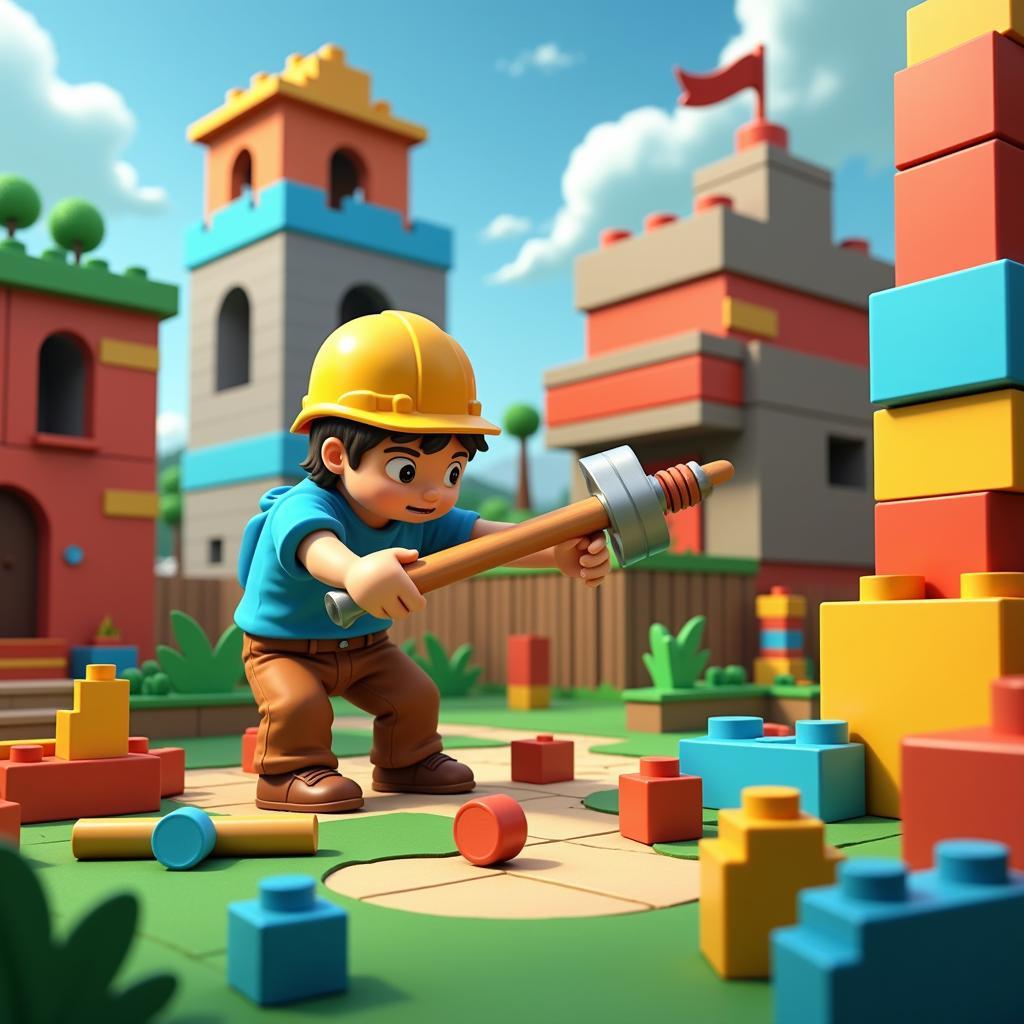 A player exploring creative mode in Block Craft 3D Mod APK