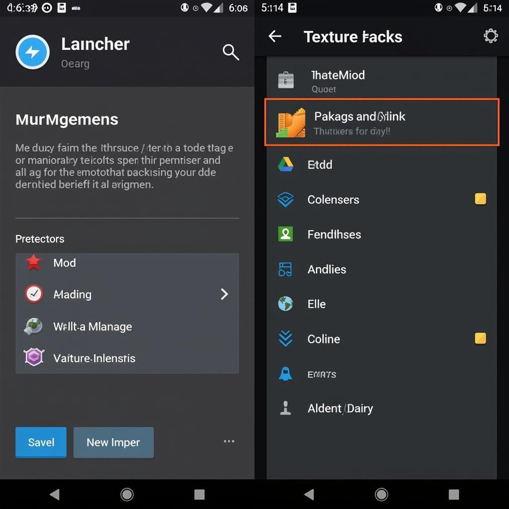 Block Launcher Pro APK Interface