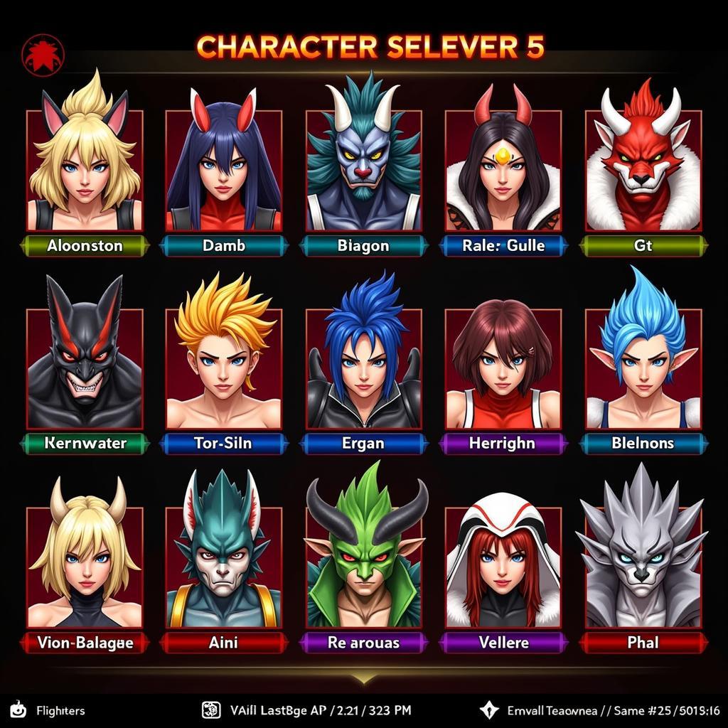 Bloody Roar 3 APK Character Select Screen