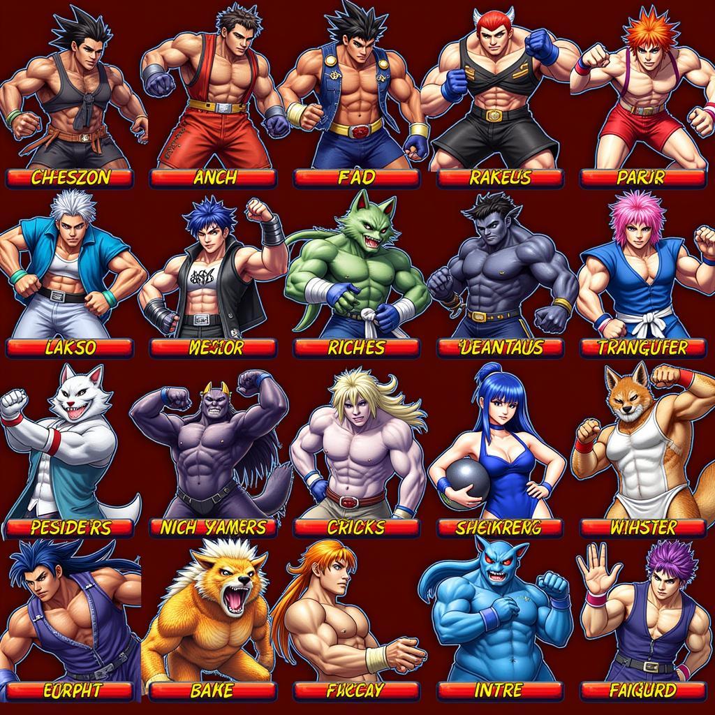 Bloody Roar 3 Character Selection Screen