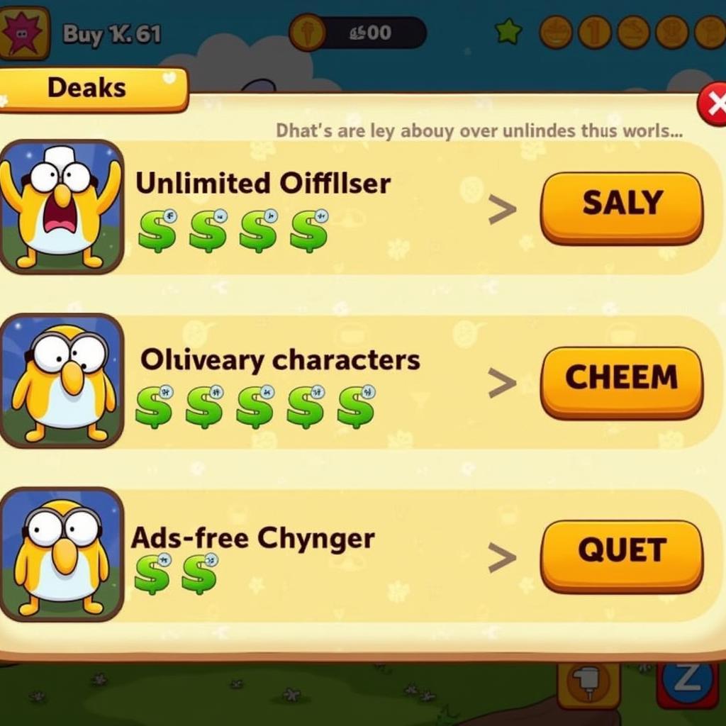 Bloons Adventure Time mod menu with options