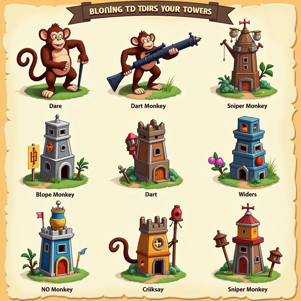 Bloons TD 5 Tower Selection