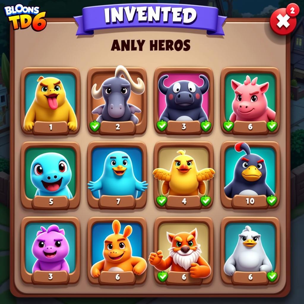 Bloons TD 6 APK 15.2 Hero Selection Screen