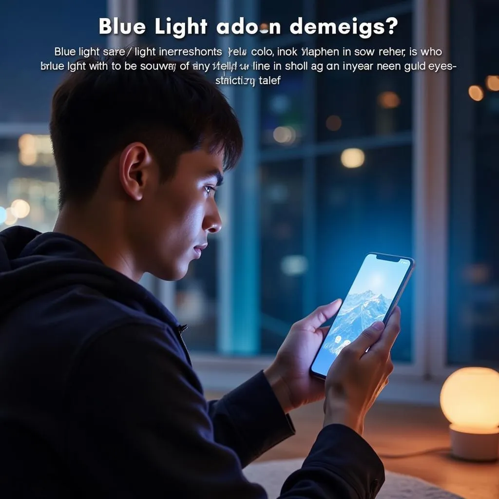 Blue light filter app reducing eye strain on Samsung phone