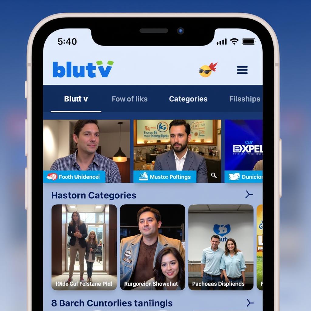 Blutv Apk Homepage Screenshot