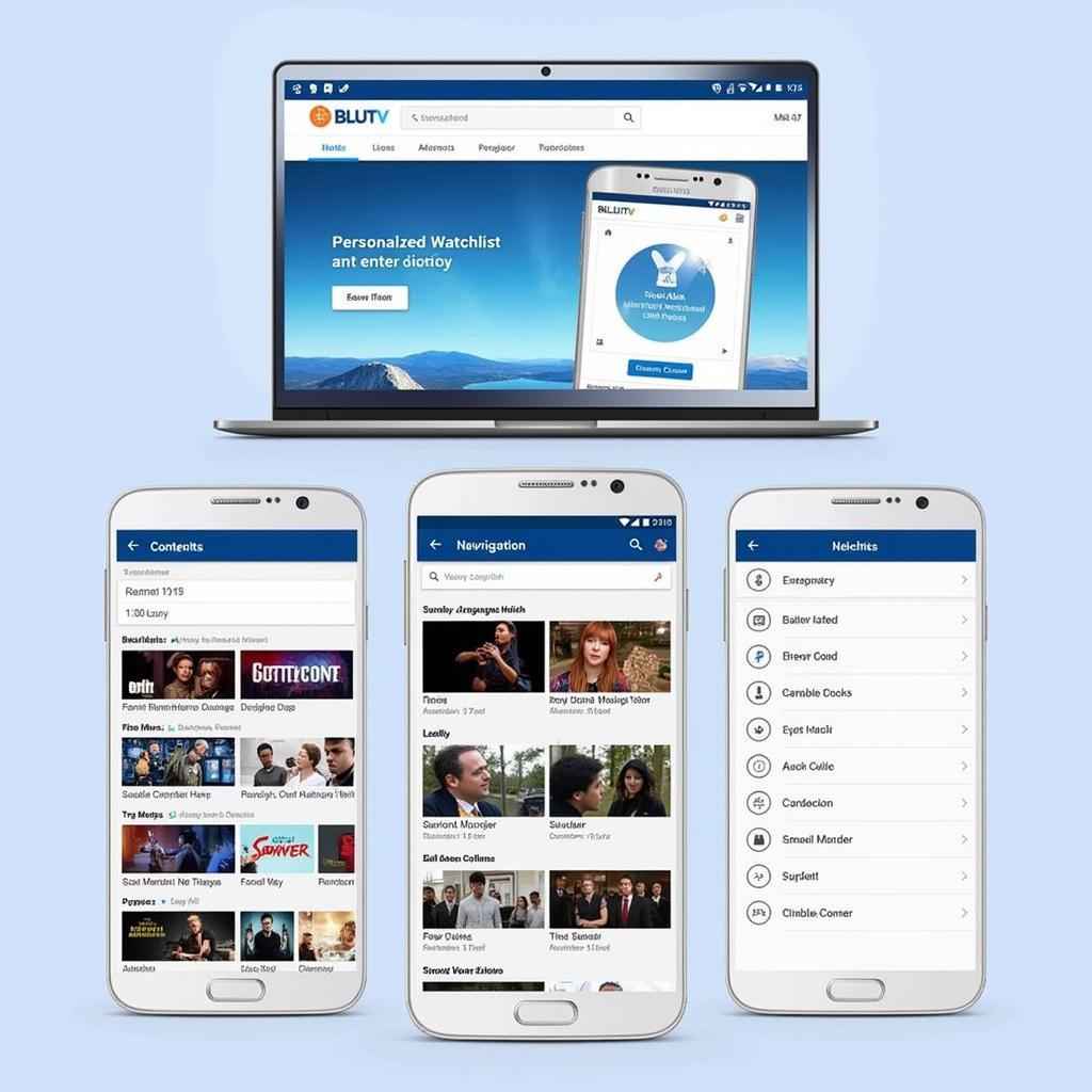 Blutv APK User Interface