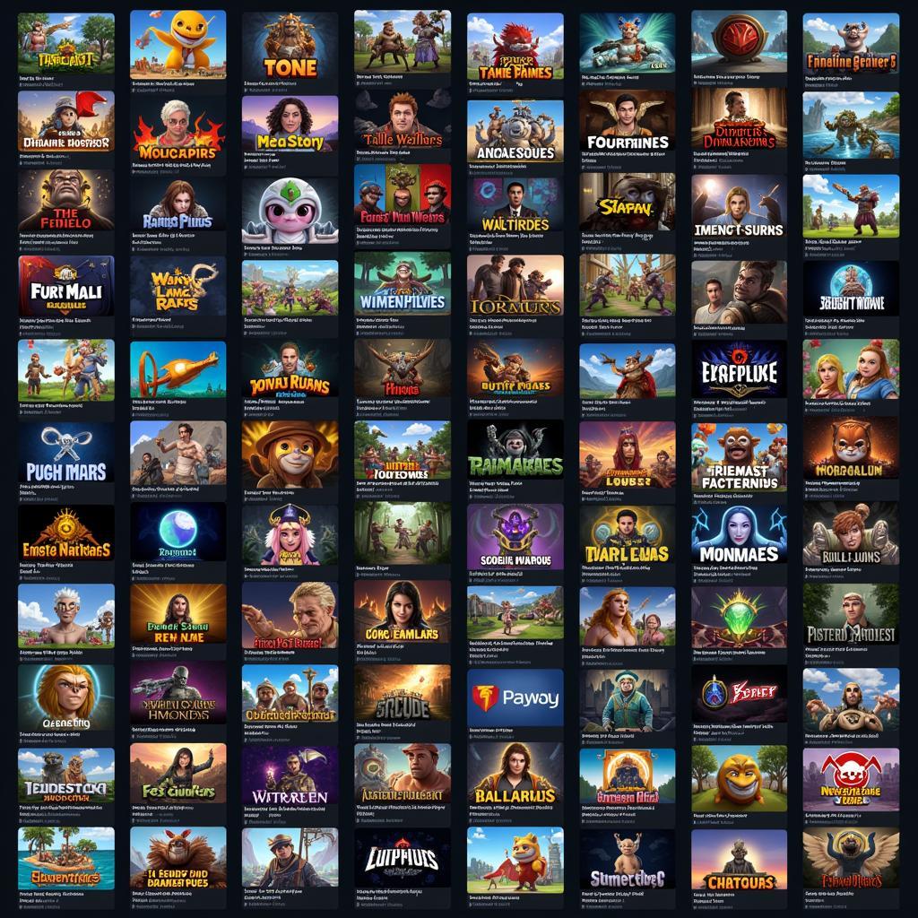 A vast collection of mobile games available on a BMS download APK platform