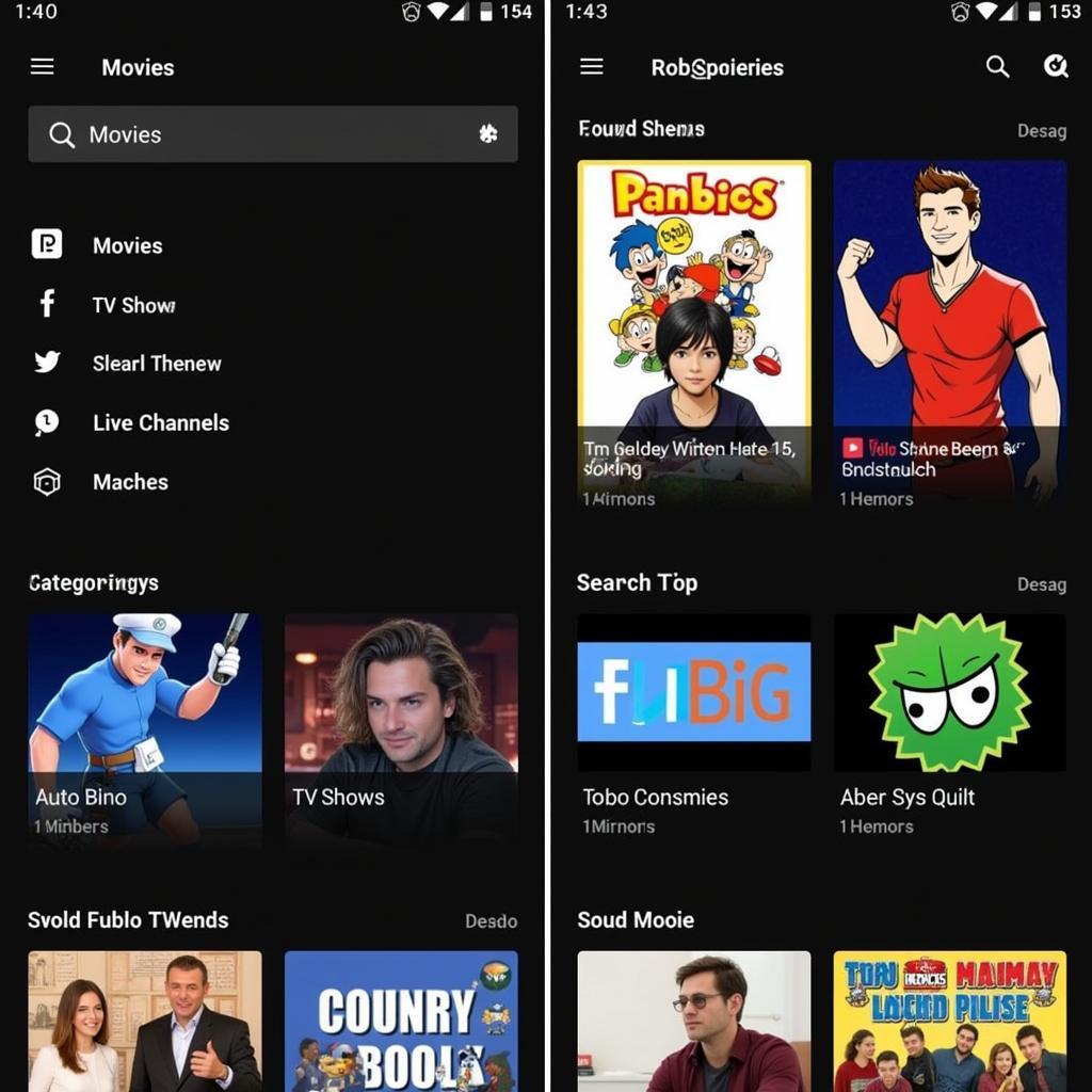 Boba TV Mod APK Interface