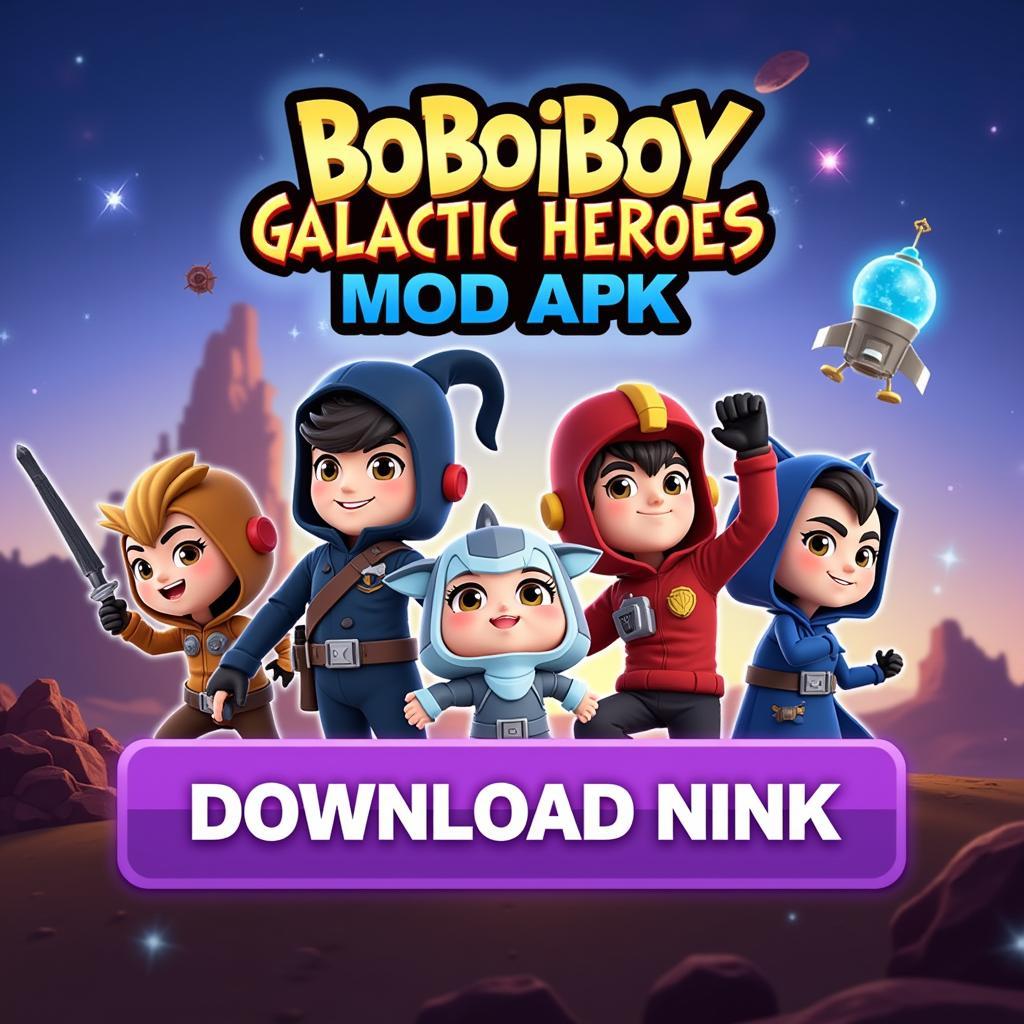 BoBoiBoy Galactic Heroes Mod APK Download Button