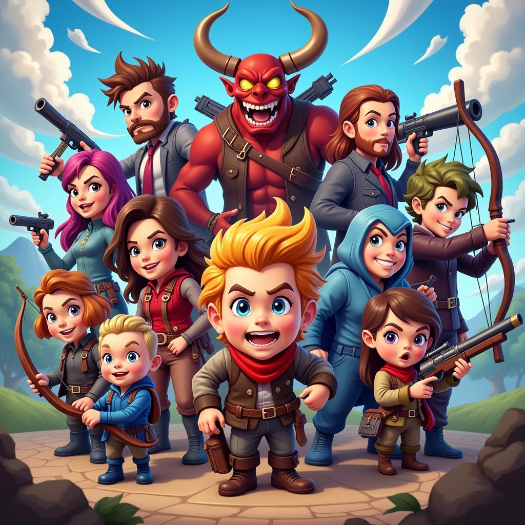 Bowmasters Mod Apk Character Roster