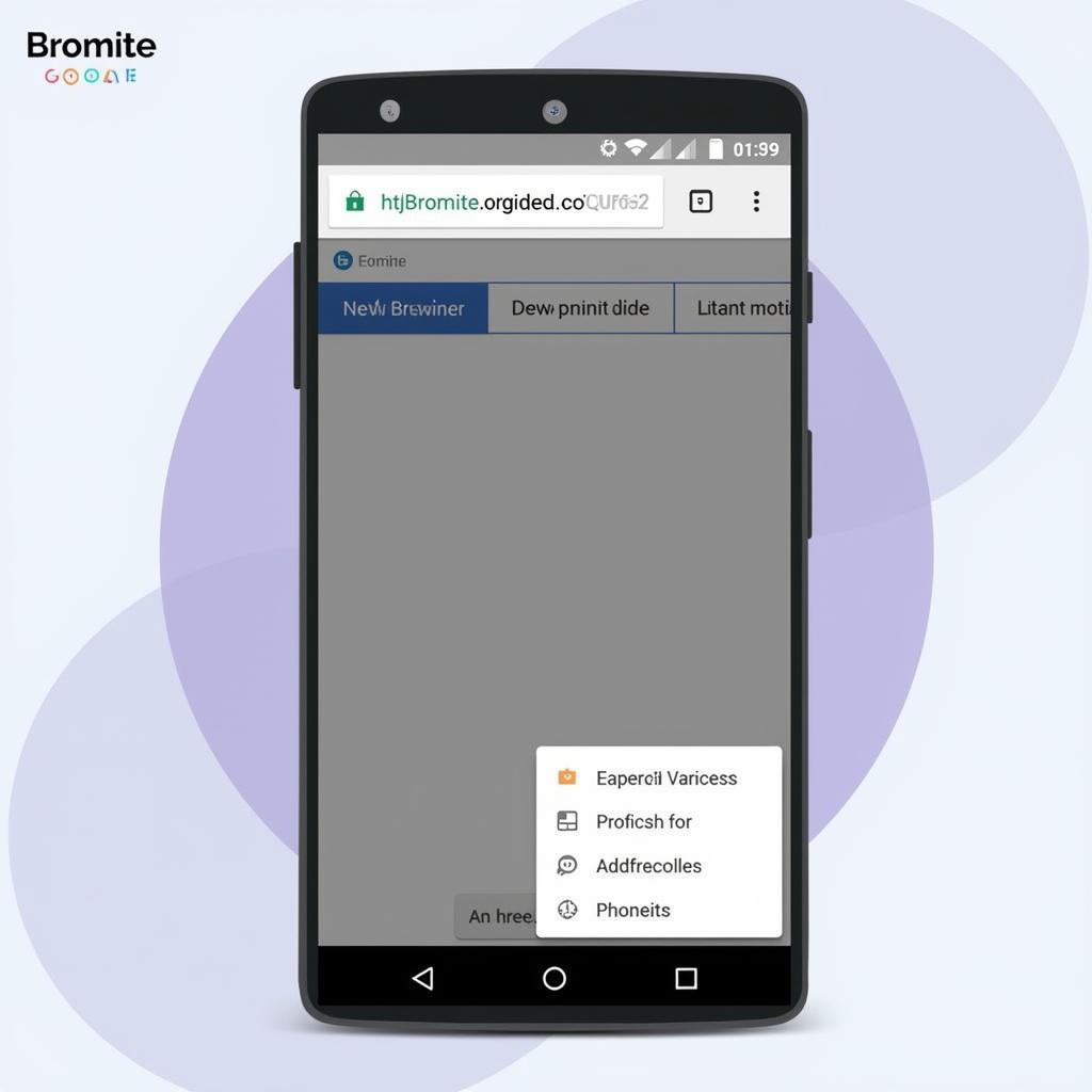 bromite browser interface