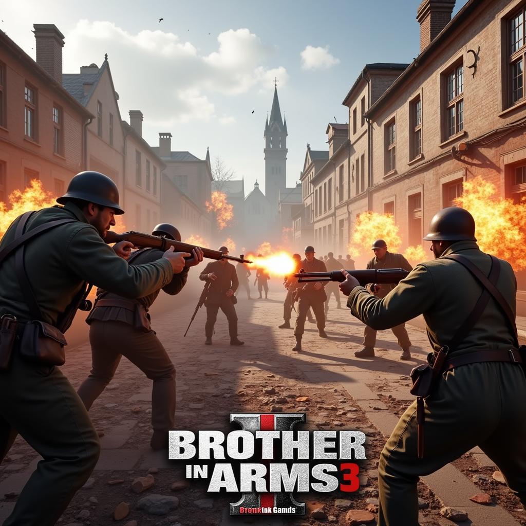 Intense Battle Scene in Brother in Arms 3 Mod Apk