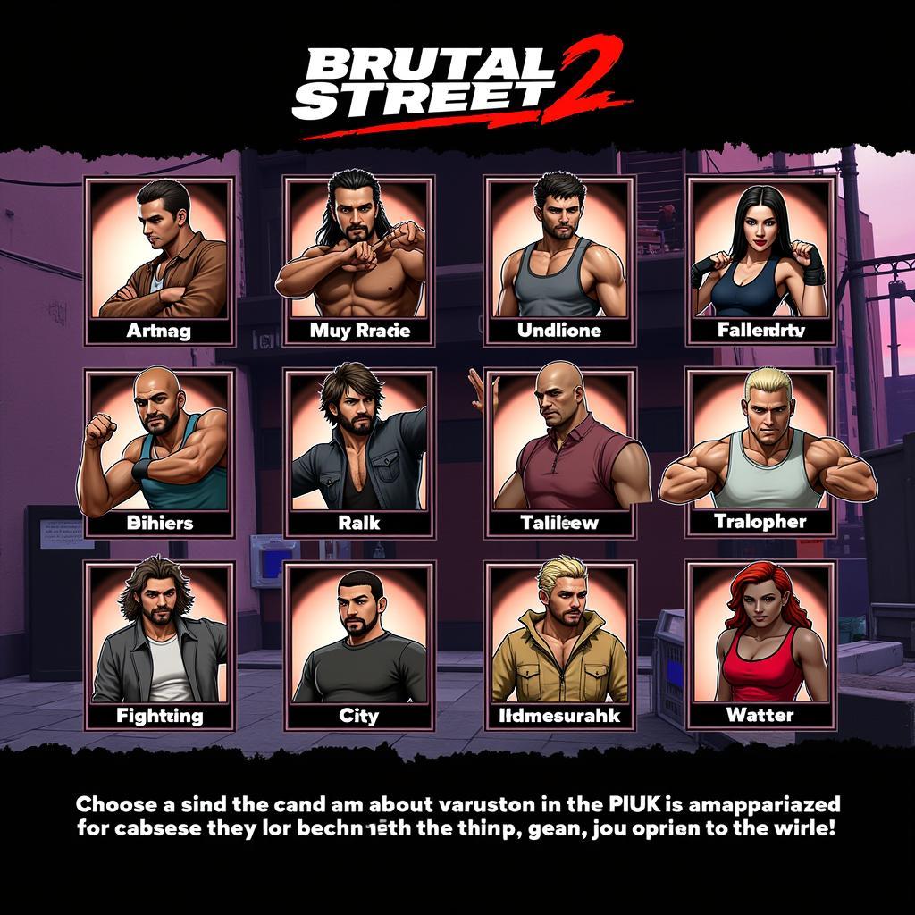 Brutal Street 2 Character Selection