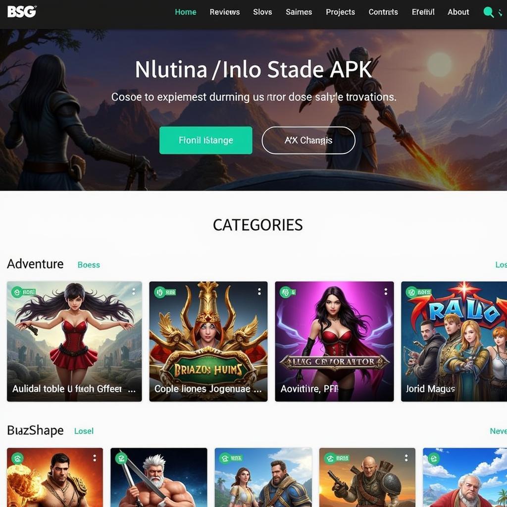 Diverse Game Categories on BSG APK