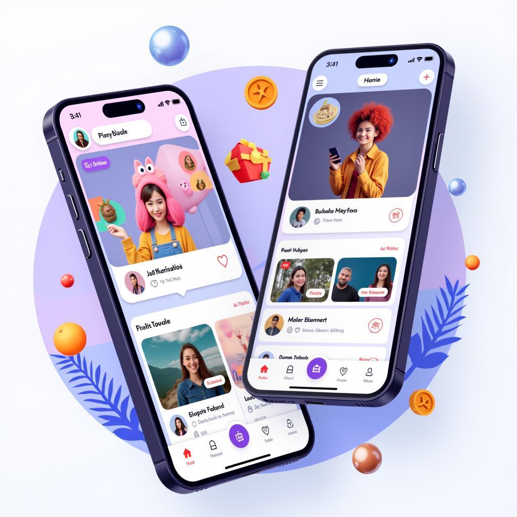 Bubble Live Stream App Interface