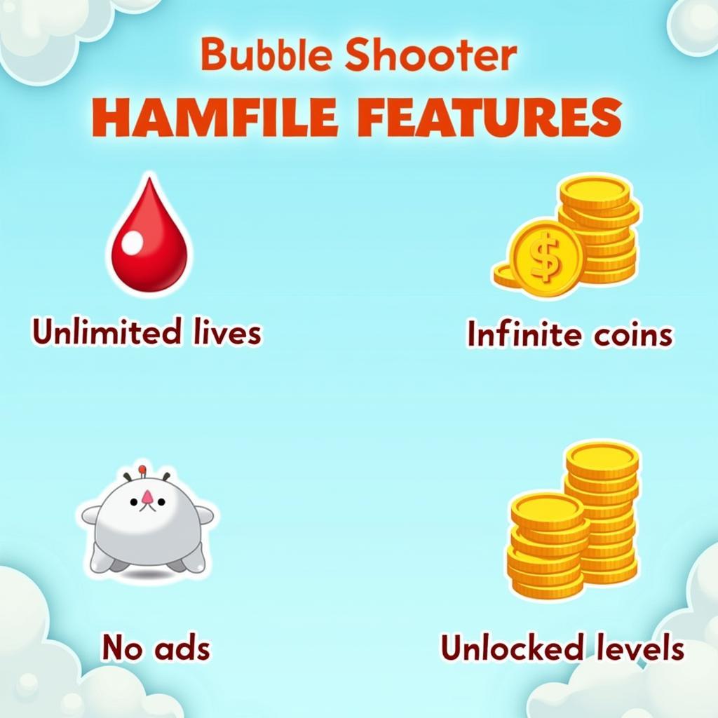 Unlocked Features in Bubble Shooter Mod APK