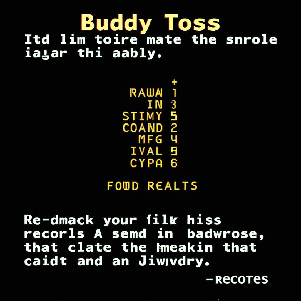 Buddy Toss High Score