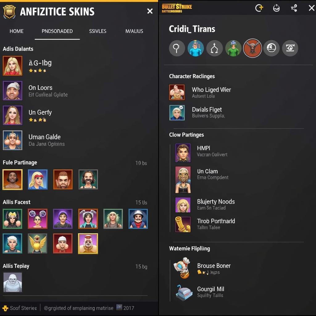 Character customization in Bullet Strike Battlegrounds