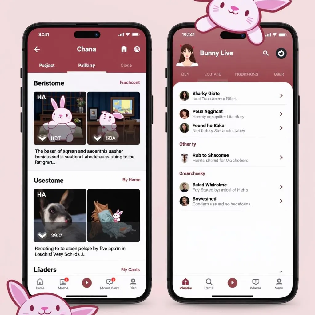 Bunny Live APK Interface