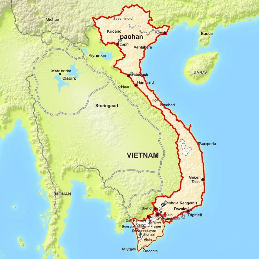 Bus Simulator Vietnam Map