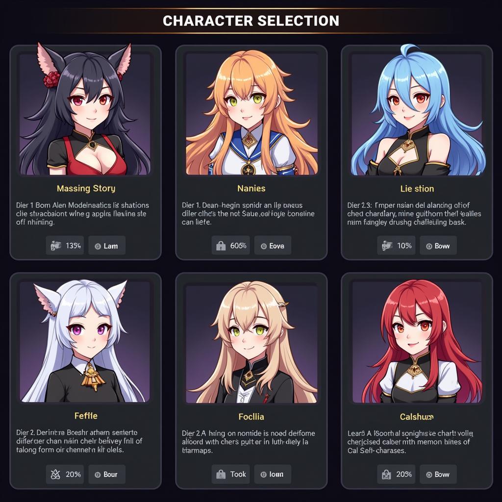 Ca Kiem APK Character Selection Screen