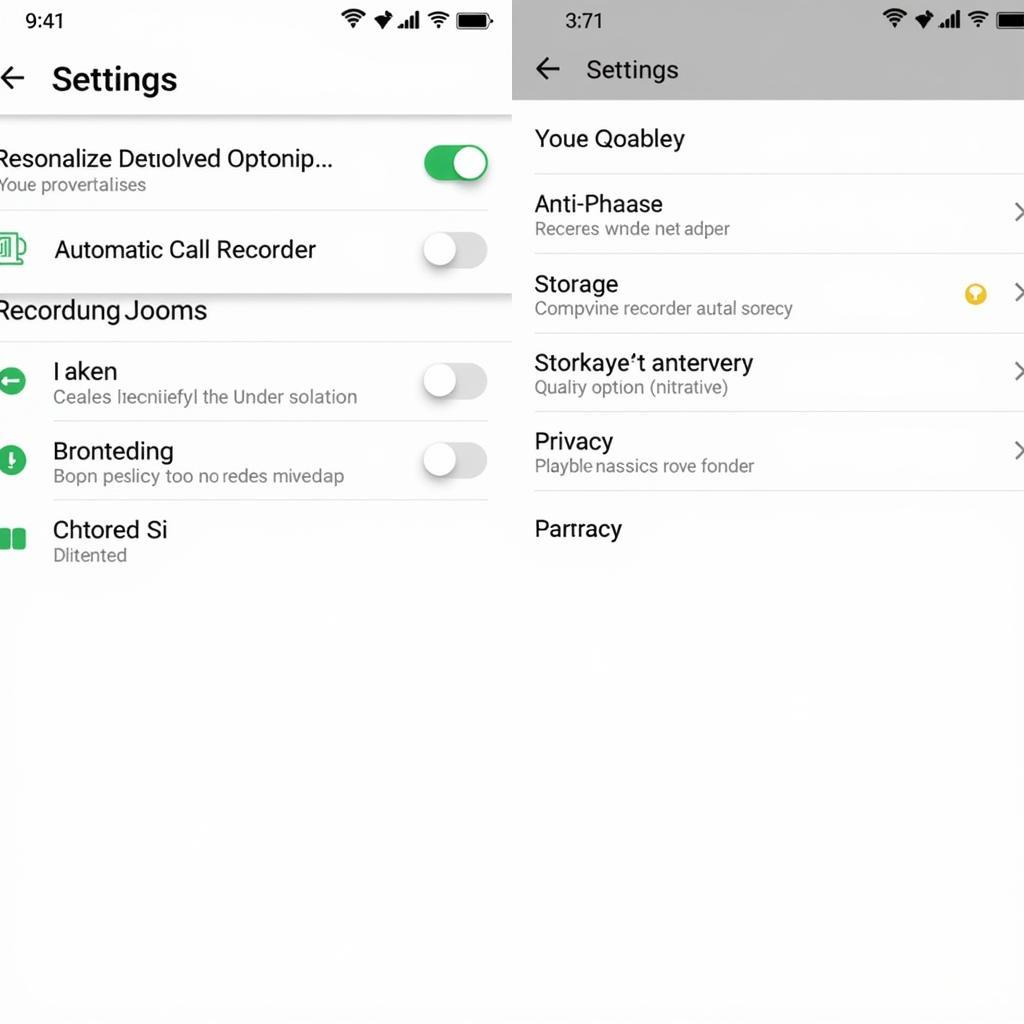 Call Recorder App Settings