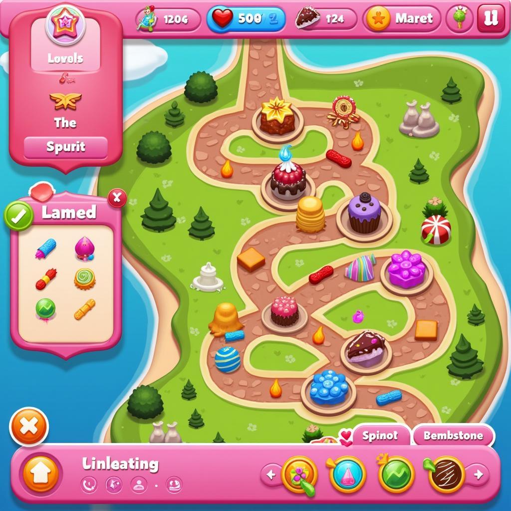 Navigating the Candy Kingdom: Level Select Screen