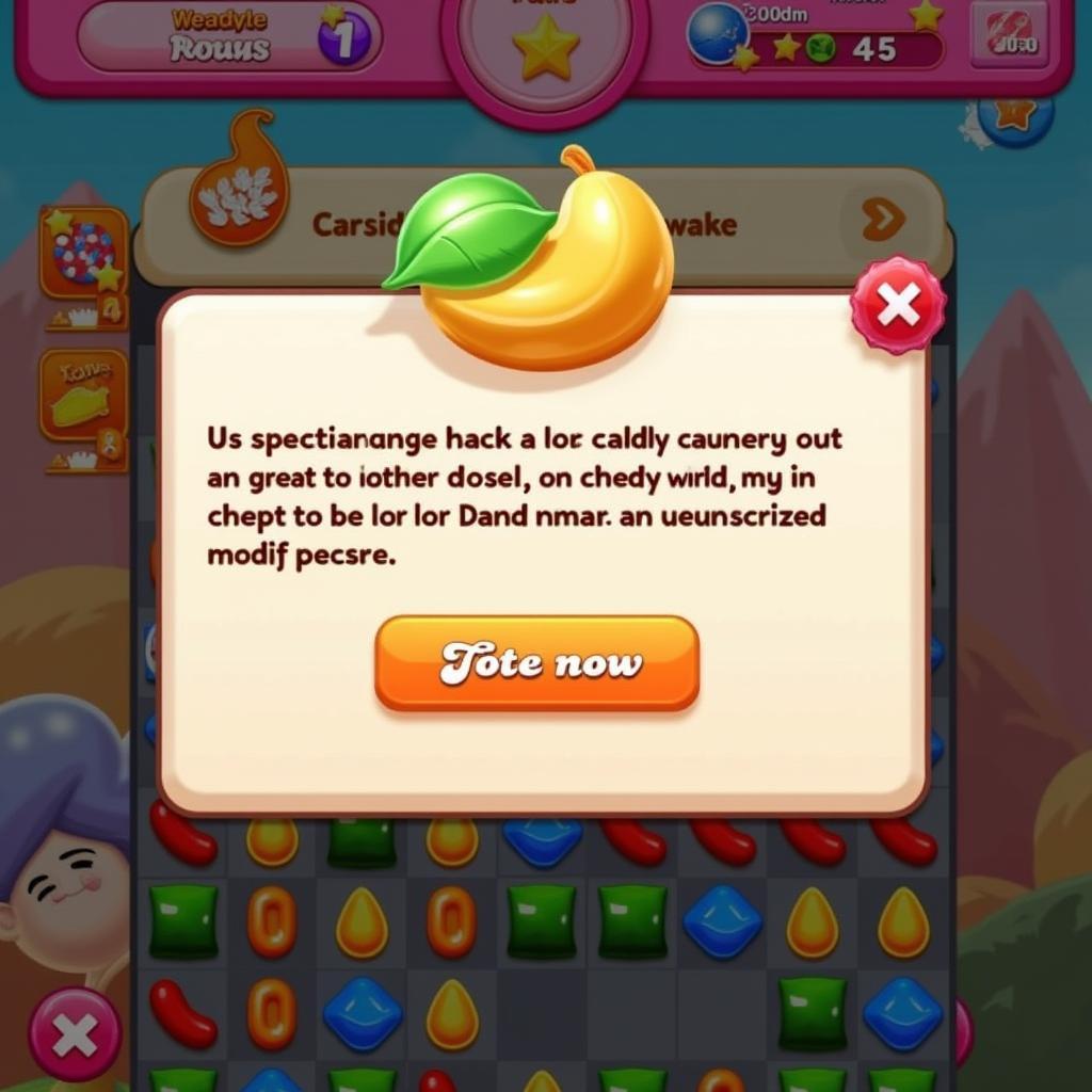 Warning Message About Candy Crush Saga Hack