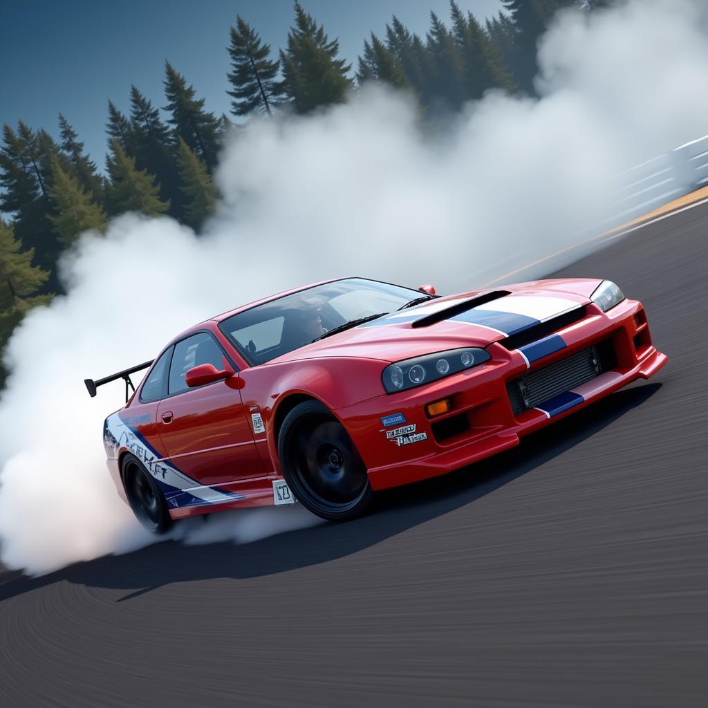 Gameplay screenshot of CarX Drift Racing 2 mod APK highlighting enhanced performance