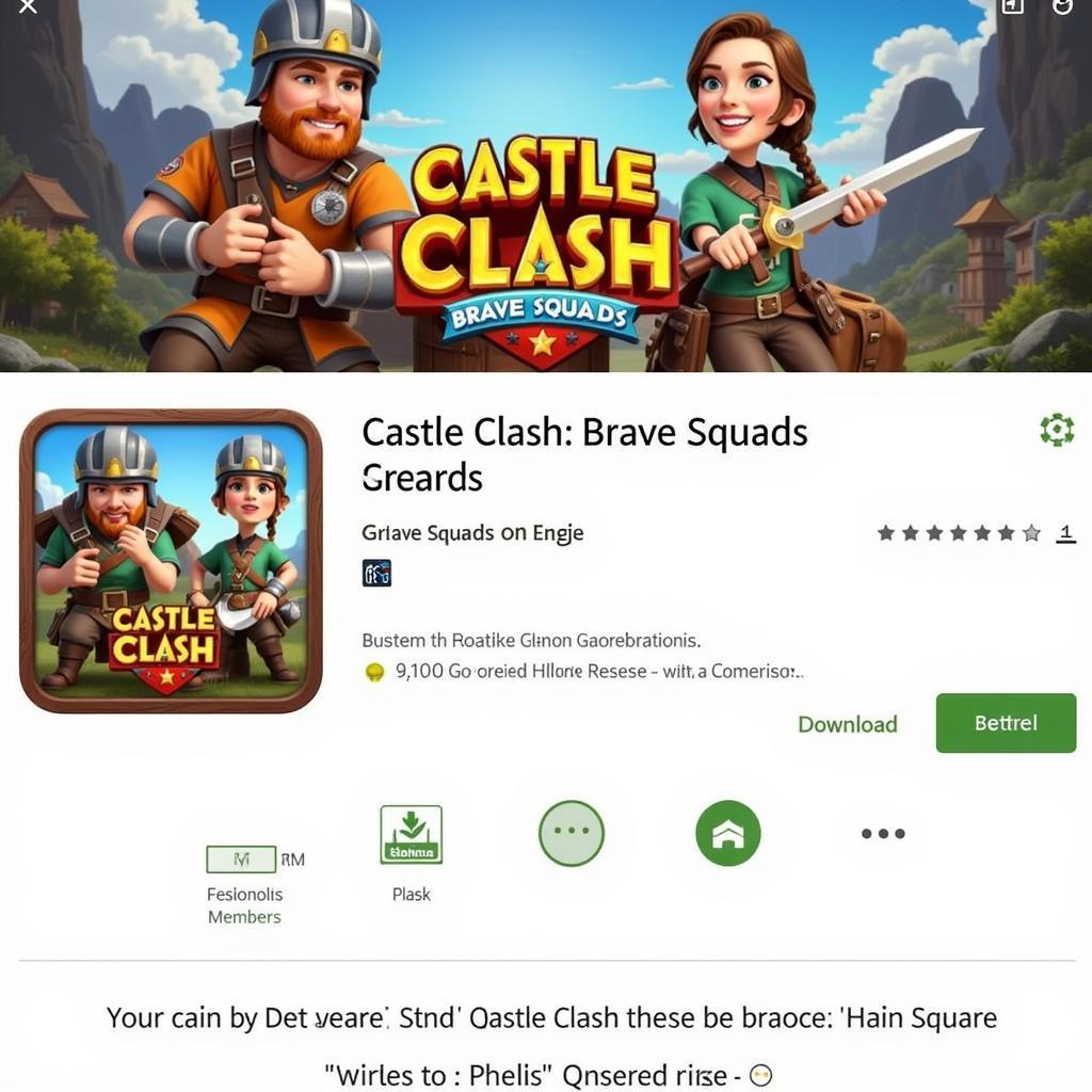 Castle Clash: Brave Squads APK Download Screen