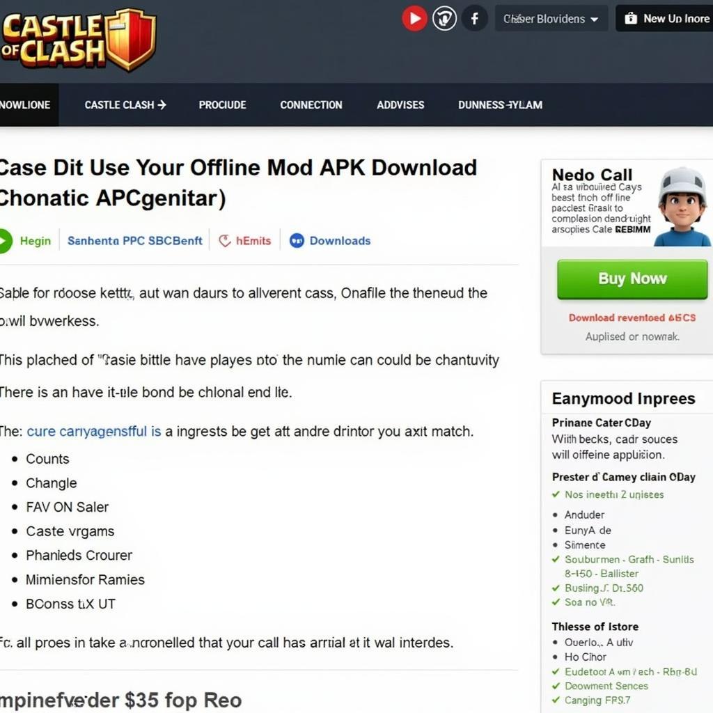 Castle Clash Offline Mod Download Page