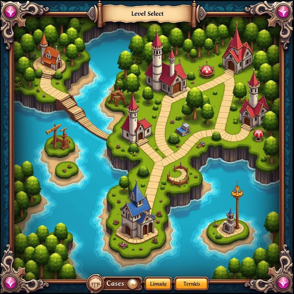 Castle of Magic level selection screen