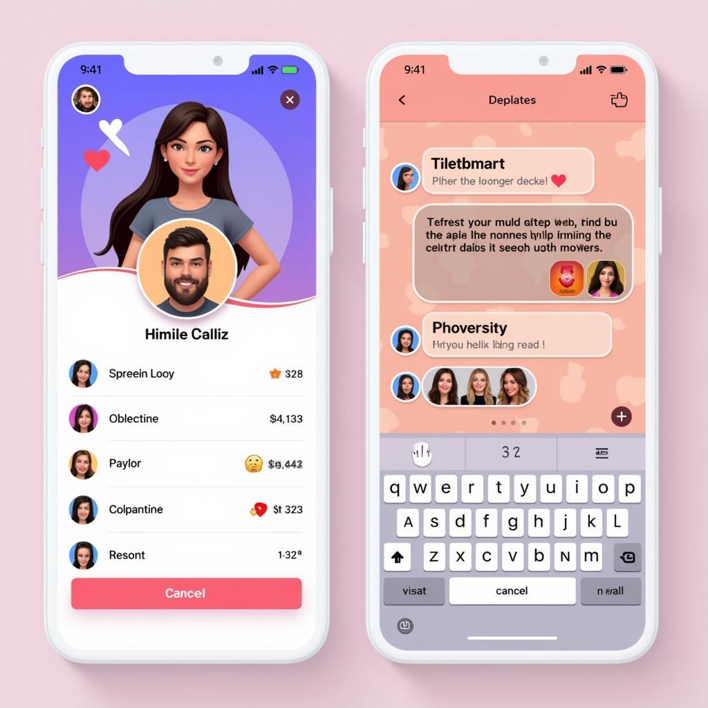 Casual Dating Game App Interface