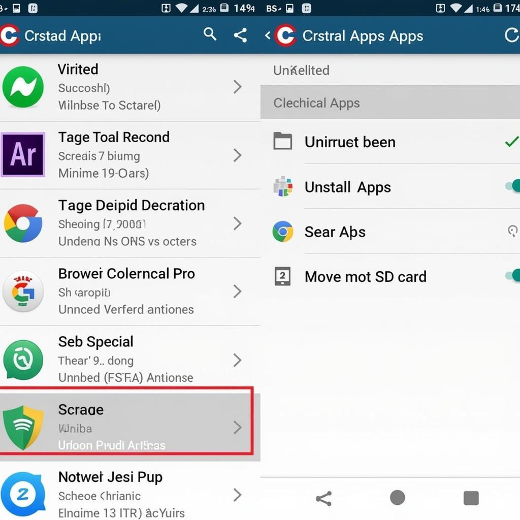 CCleaner Pro app manager overview