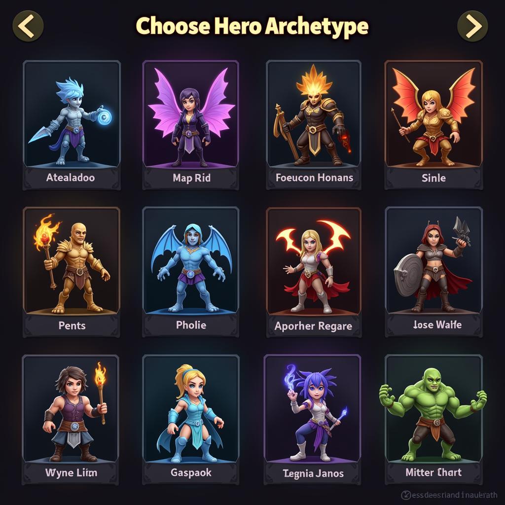 Character Selection in Chaos Legends