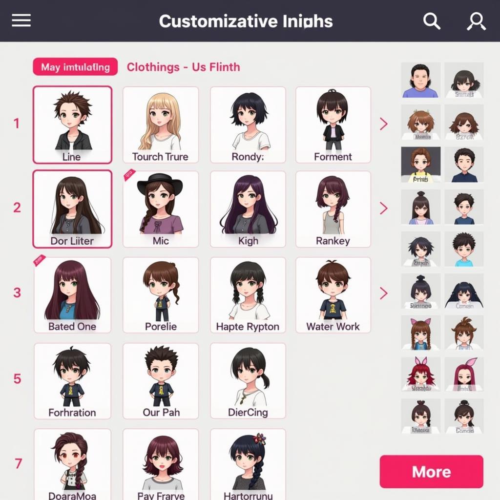 Character Maker APK Mod Options