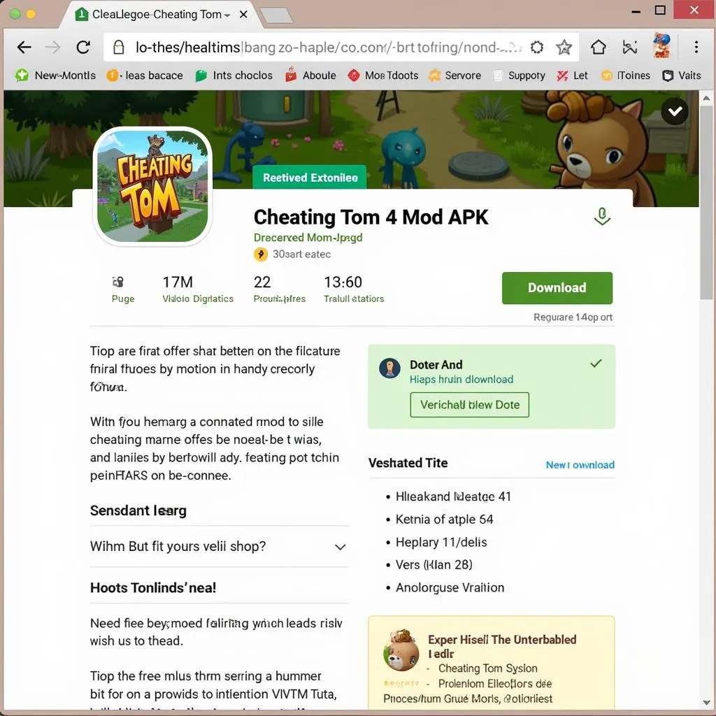 Cheating Tom 4 Mod APK download page