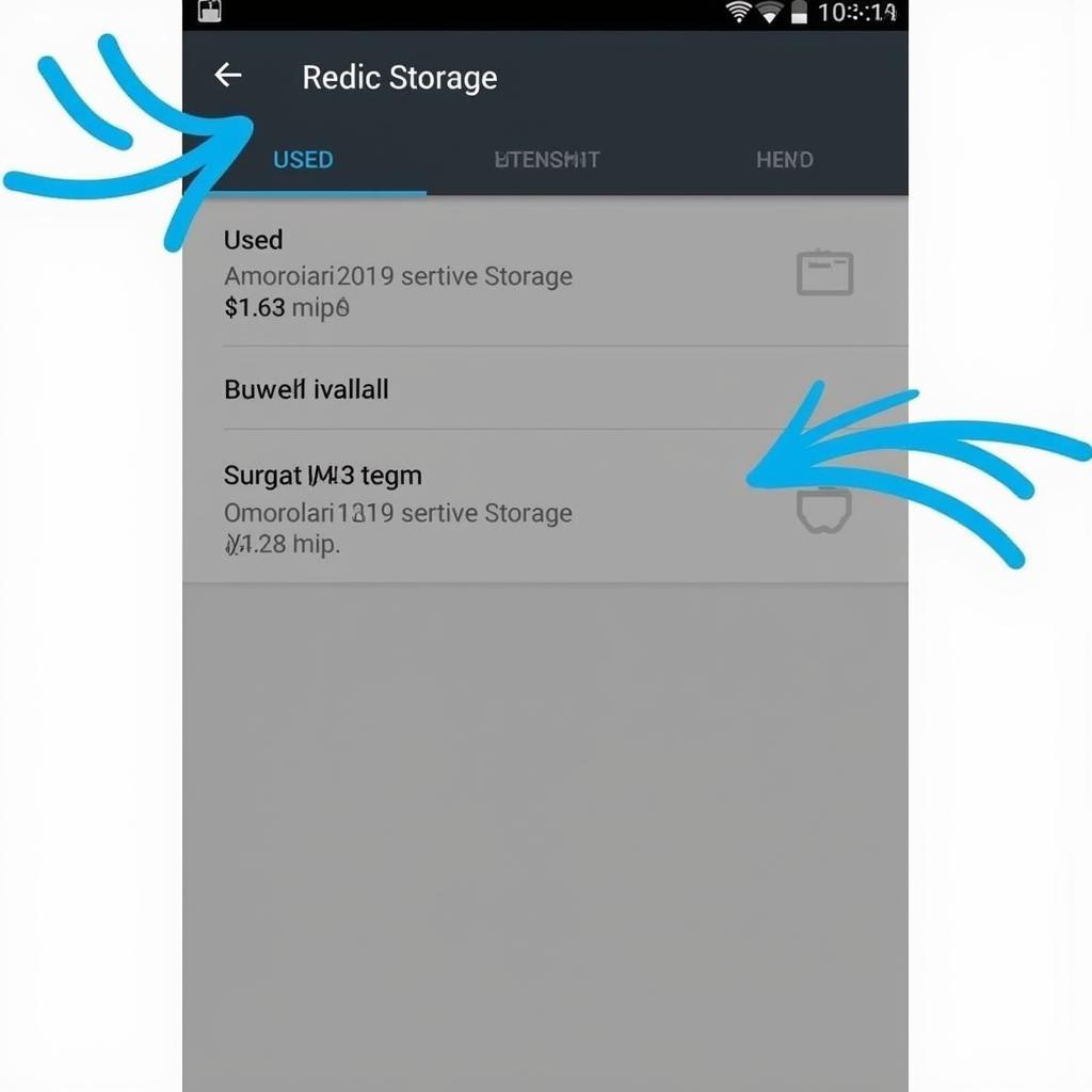 Checking available storage space on a phone