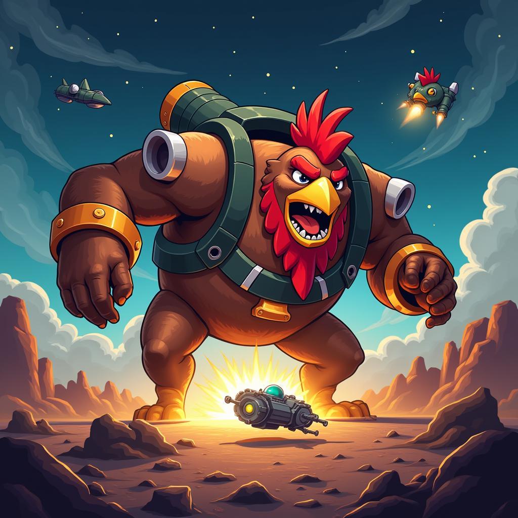 Chicken Invaders 4 Mod Apk Boss Battle