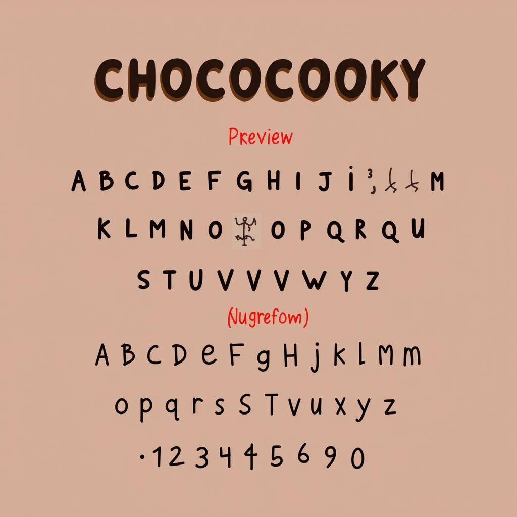 Chococooky font preview