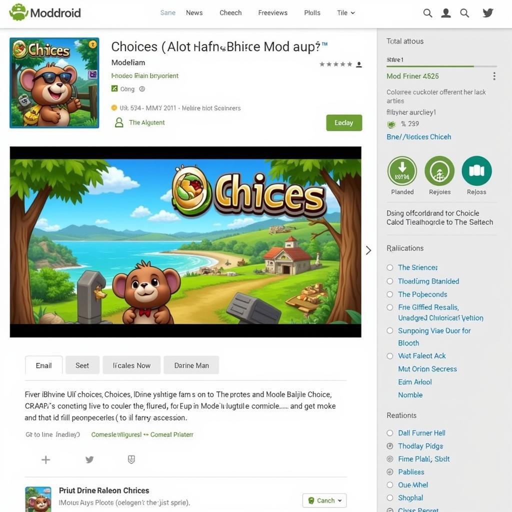 Choices Mod APK download page on Moddroid