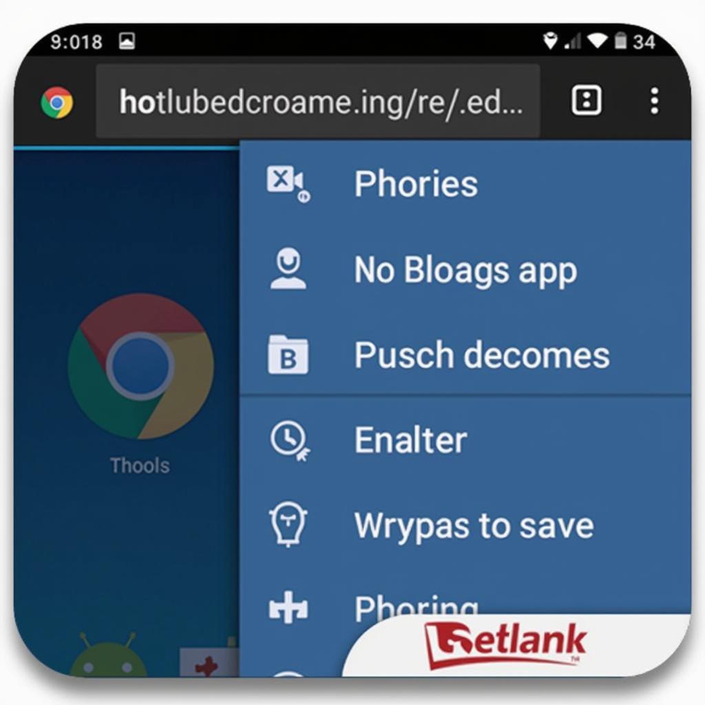 Chrome 55 APK Interface