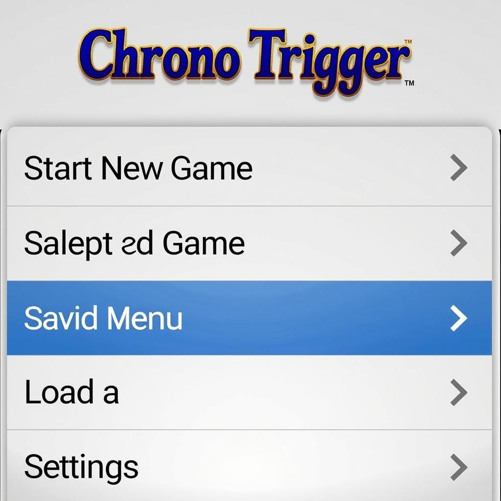 Chrono Trigger Mod APK Main Menu